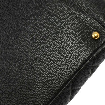 Chanel 2003-2004 Black Caviar Skin Tote Bag