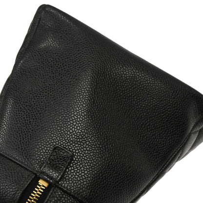 Chanel 2003-2004 Black Caviar Skin Tote Bag