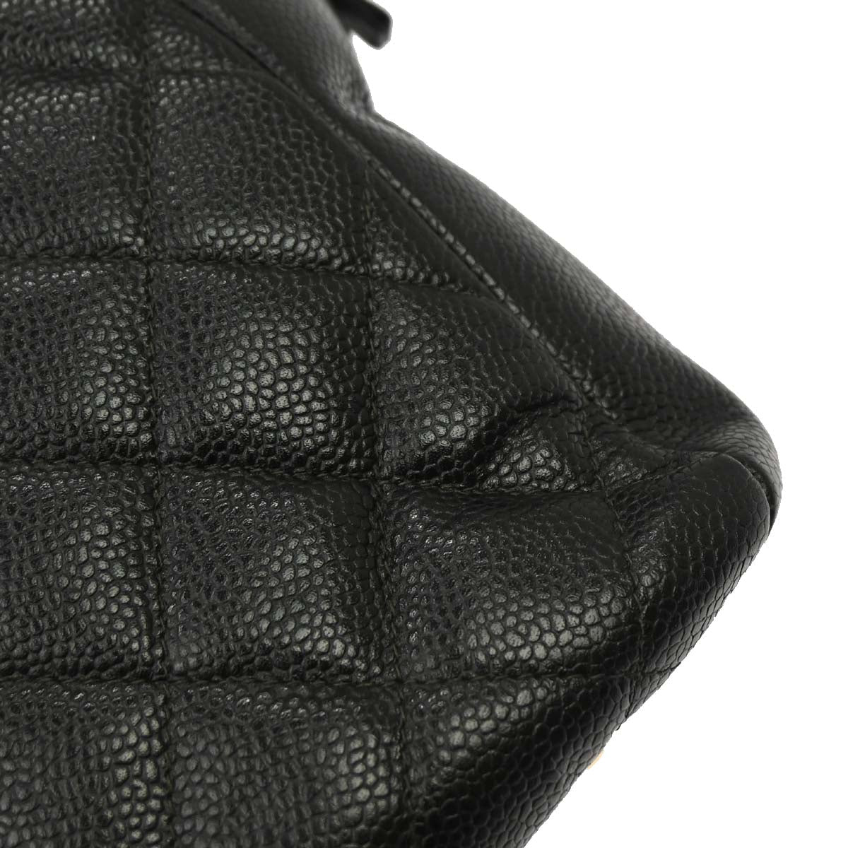 Chanel 2003-2004 Black Caviar Skin Tote Bag