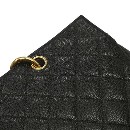 Chanel 2003-2004 Black Caviar Skin Tote Bag