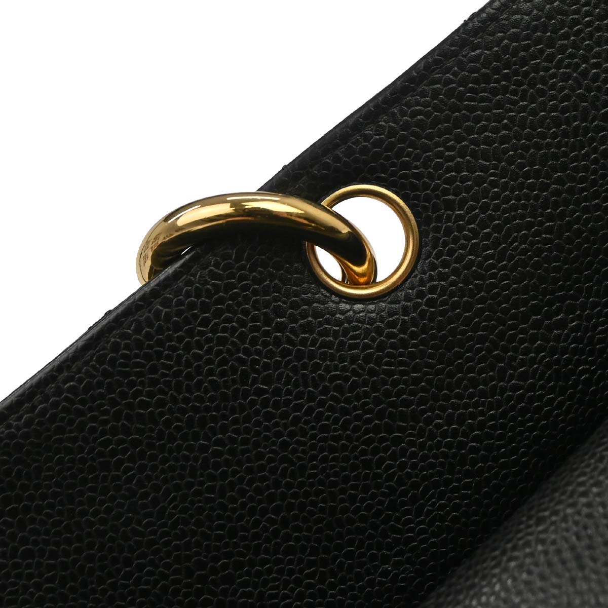 Chanel 2003-2004 Black Caviar Skin Tote Bag