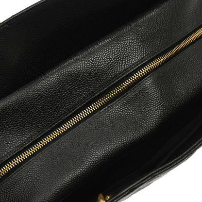 Chanel 2003-2004 Black Caviar Skin Tote Bag