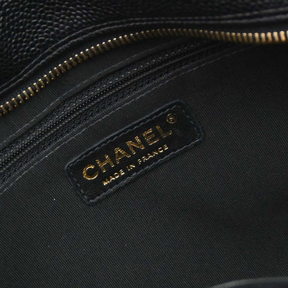 Chanel 2003-2004 Black Caviar Skin Tote Bag