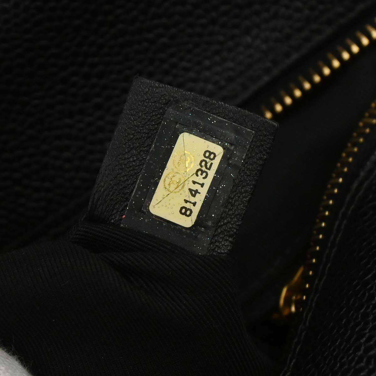 Chanel 2003-2004 Black Caviar Skin Tote Bag