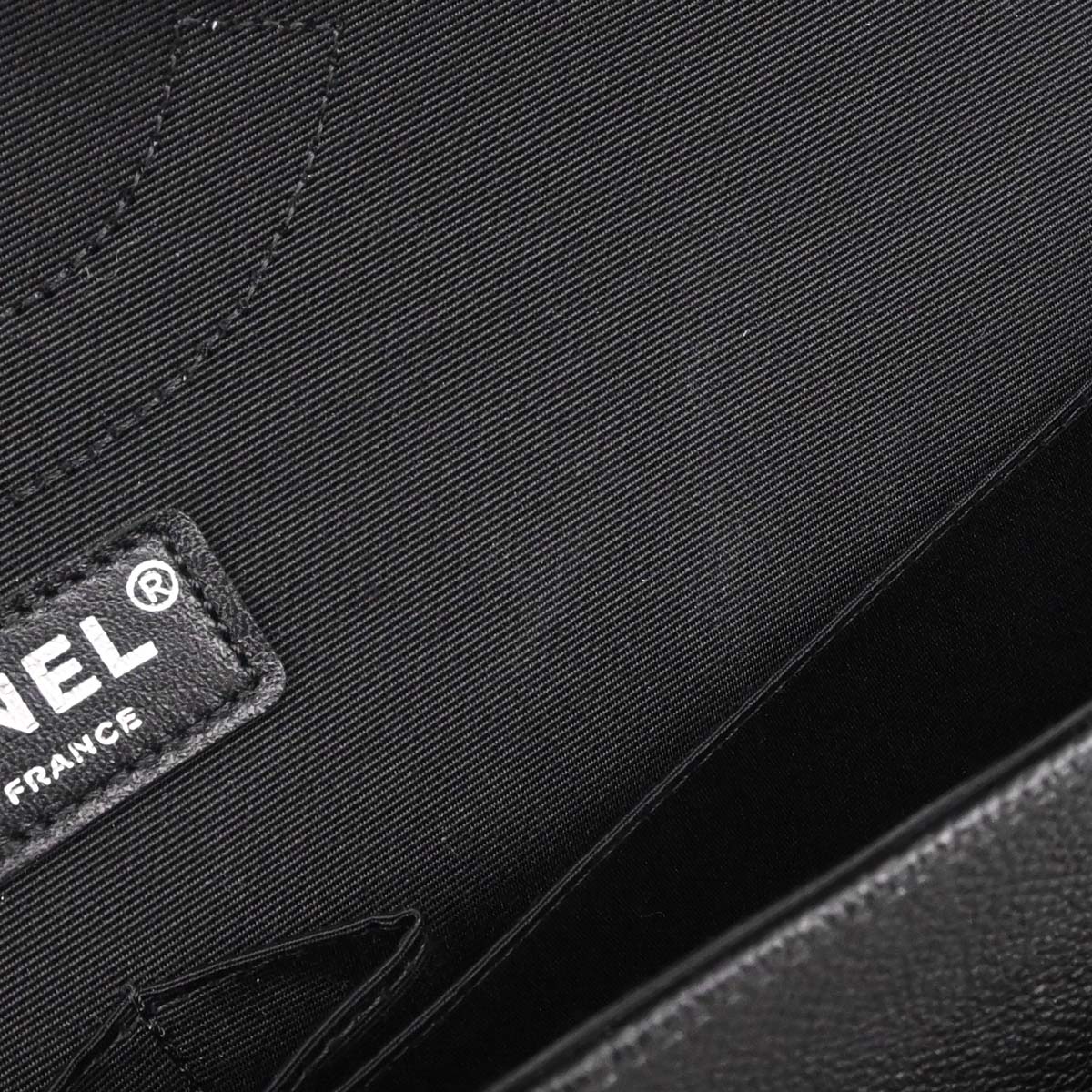 Chanel Black Caviar Skin Tweed Jumbo Classic Double Flap Shoulder Bag