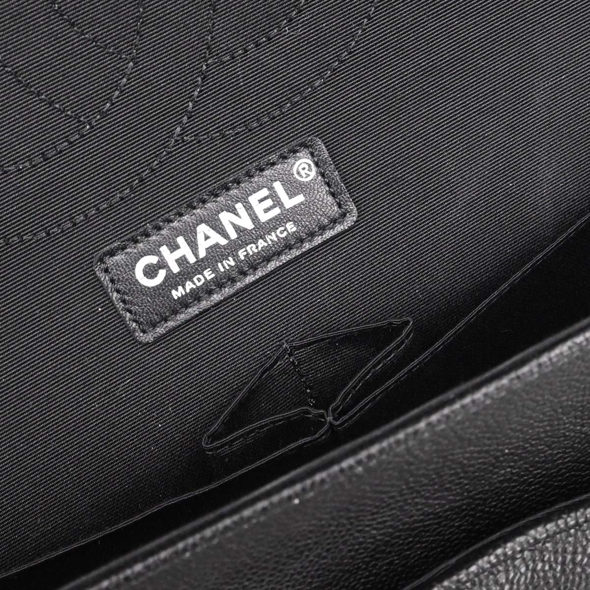 Chanel Black Caviar Skin Tweed Jumbo Classic Double Flap Shoulder Bag
