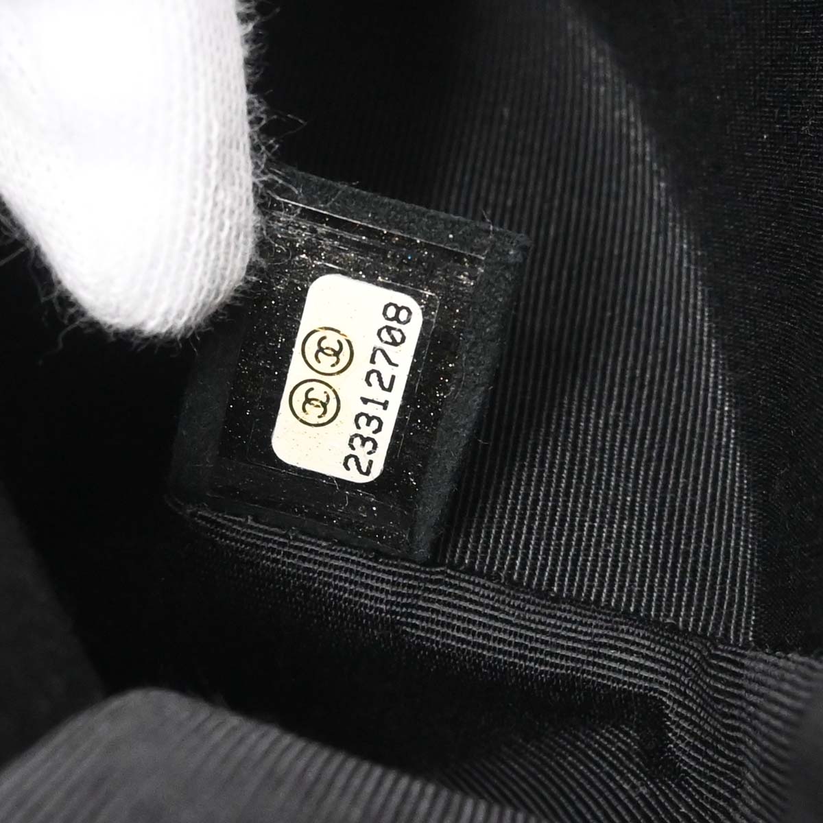 Chanel Black Caviar Skin Tweed Jumbo Classic Double Flap Shoulder Bag