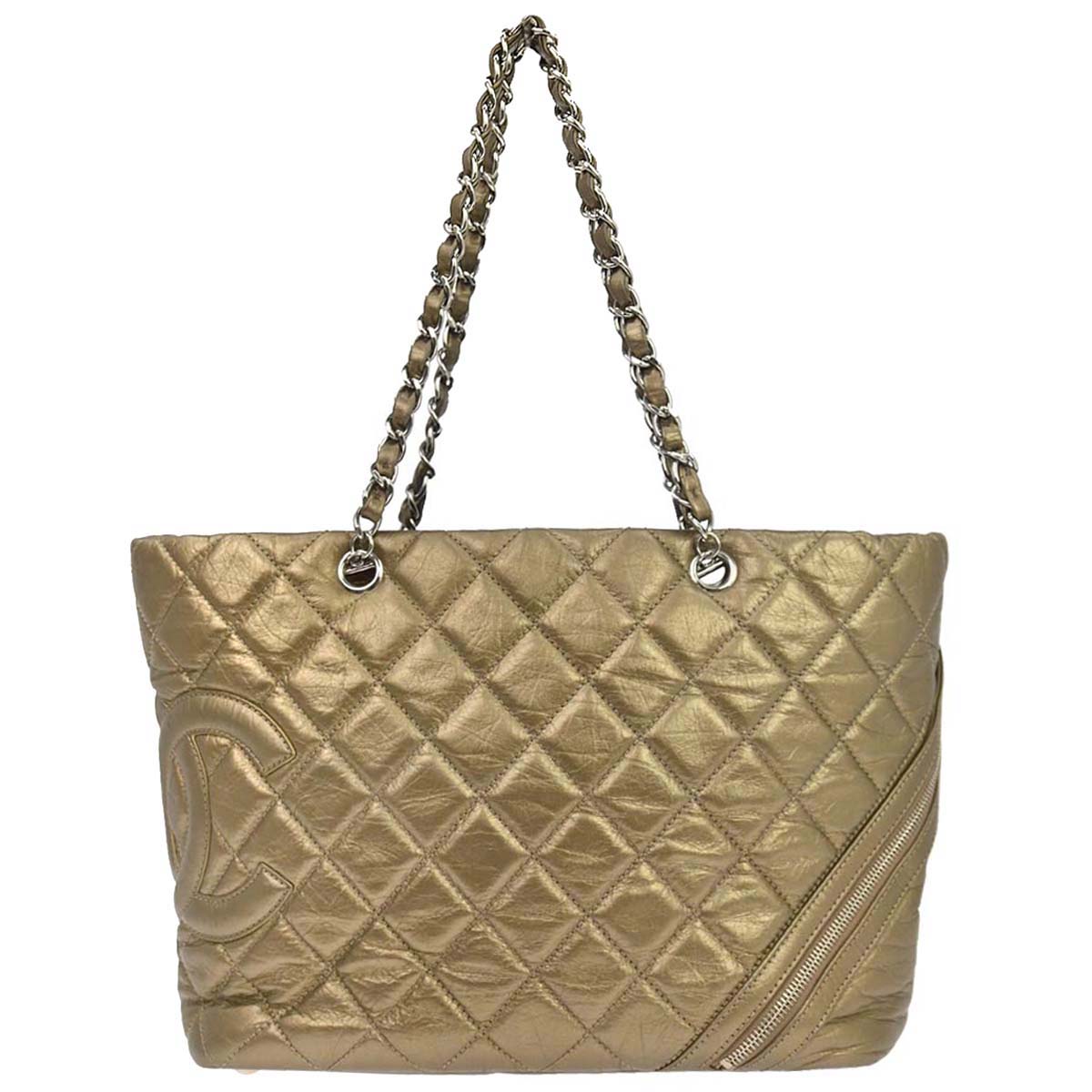 Chanel Gold Calfskin Cambon Tote Bag