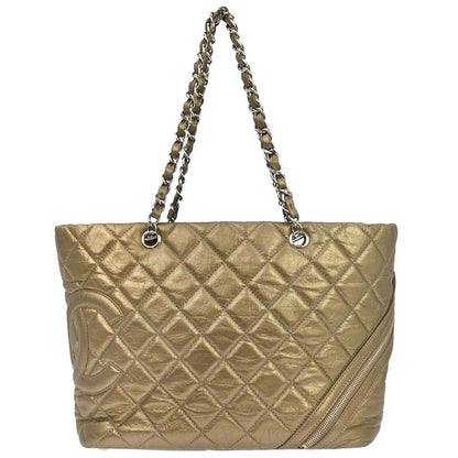 Chanel Gold Calfskin Cambon Tote Bag