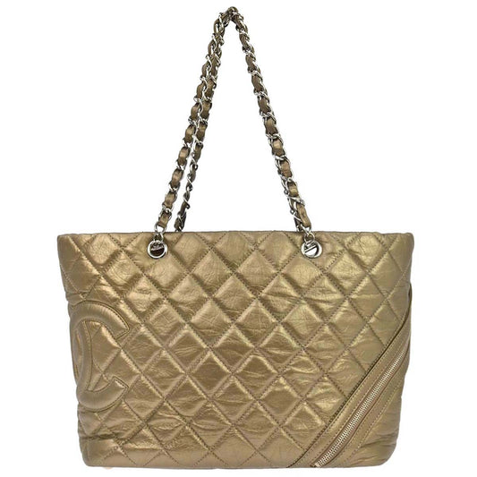 Chanel Gold Calfskin Cambon Tote Bag