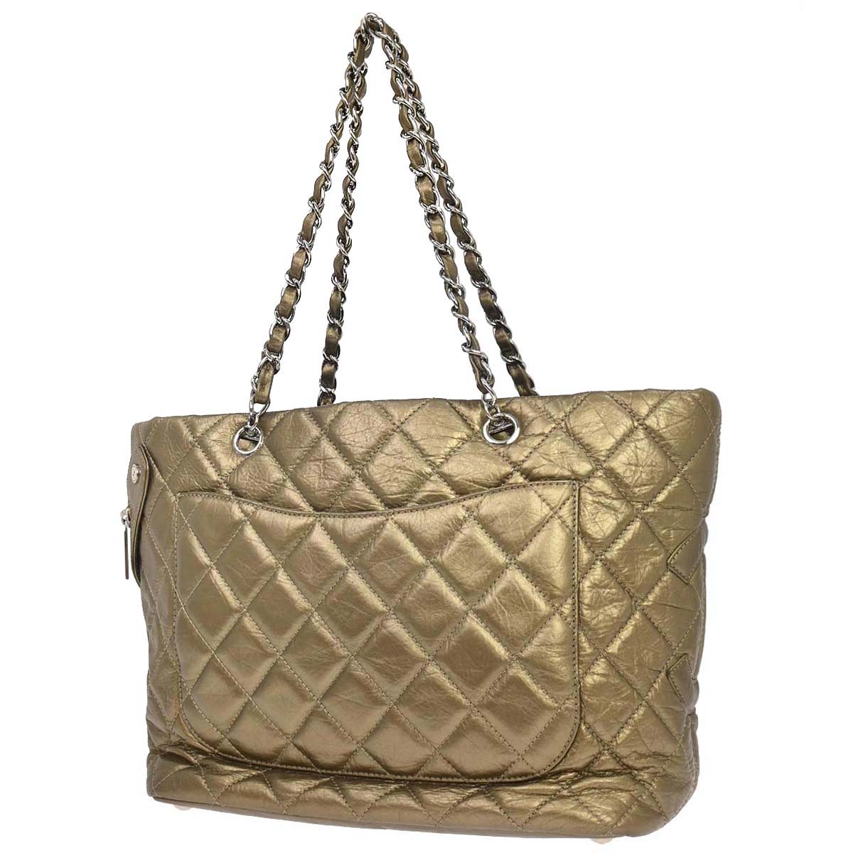 Chanel Gold Calfskin Cambon Tote Bag