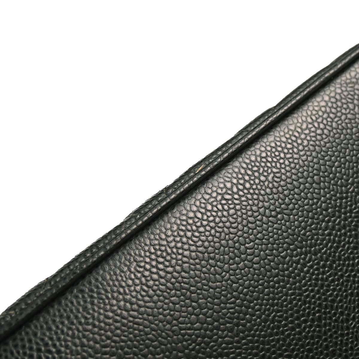 Chanel Green Caviar Skin Medallion Tote Handbag