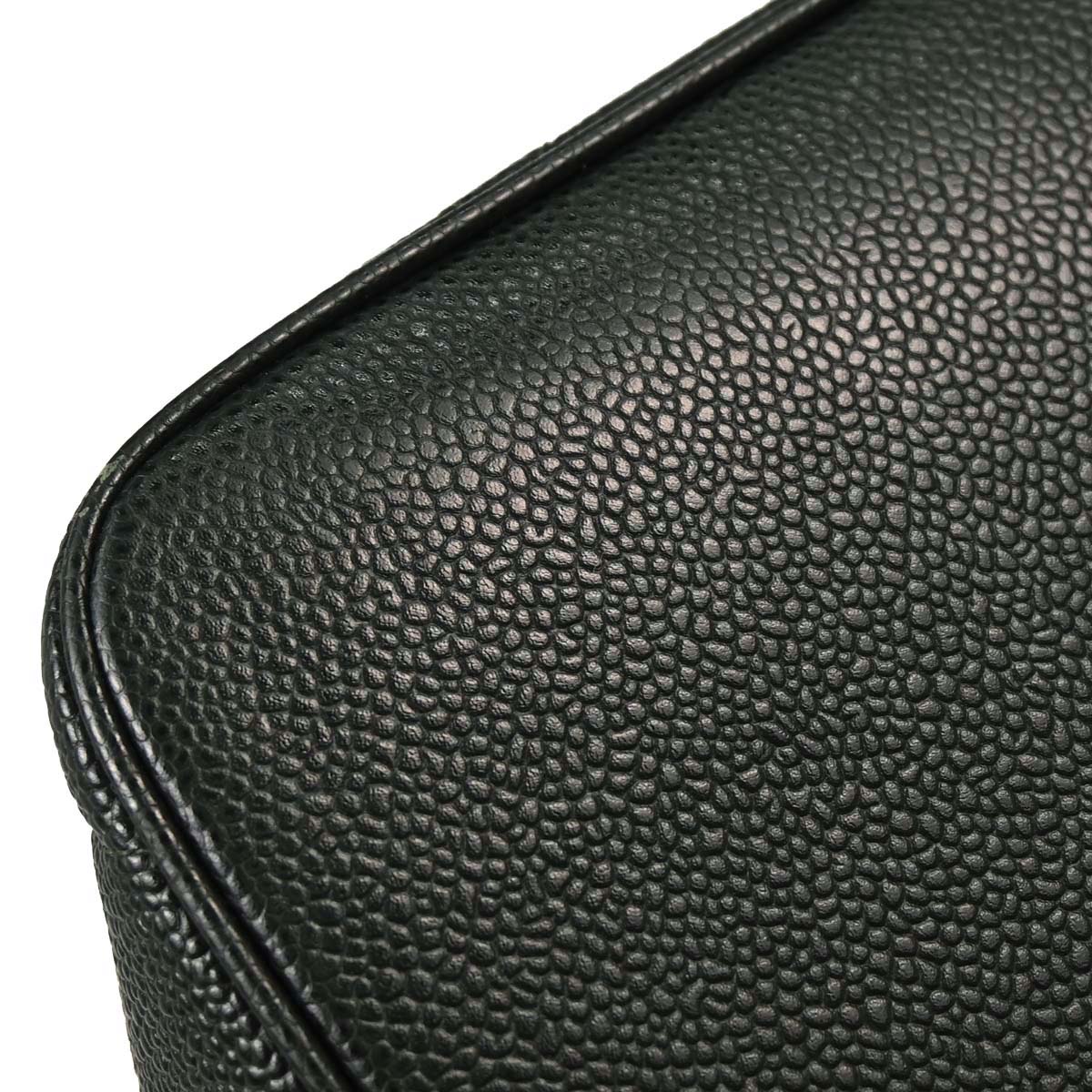 Chanel Green Caviar Skin Medallion Tote Handbag