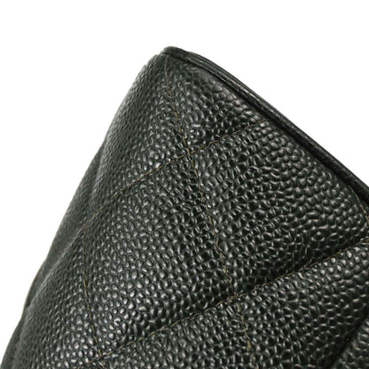 Chanel Green Caviar Skin Medallion Tote Handbag