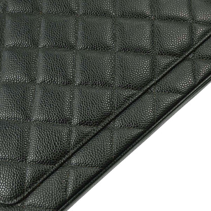 Chanel Green Caviar Skin Medallion Tote Handbag
