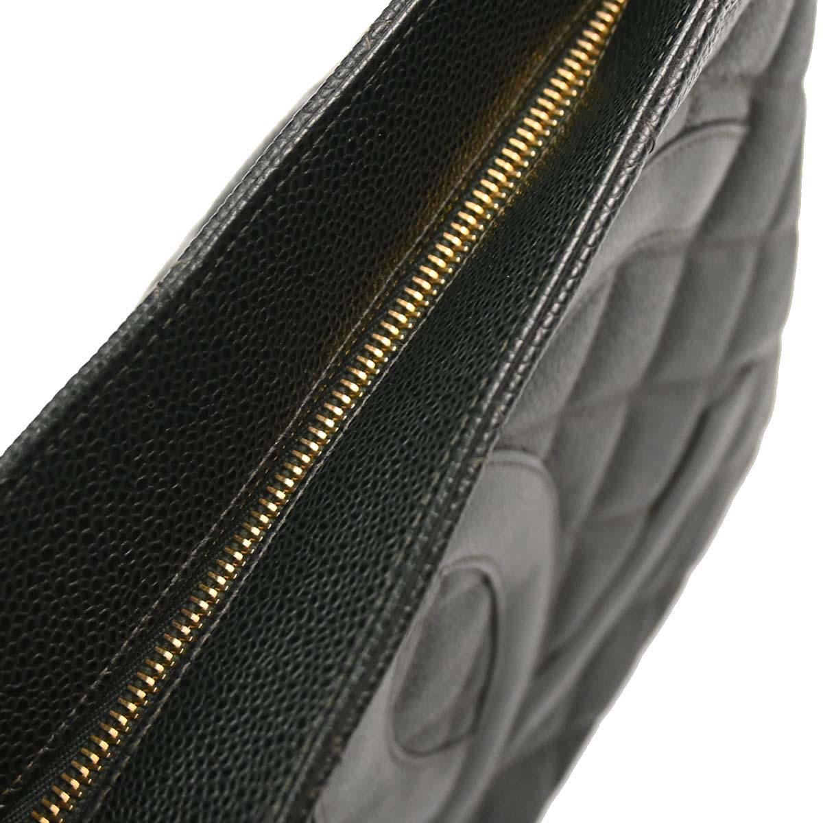 Chanel Green Caviar Skin Medallion Tote Handbag