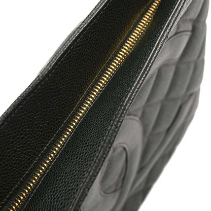 Chanel Green Caviar Skin Medallion Tote Handbag
