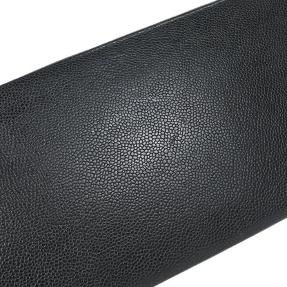 Chanel Black Caviar Skin Medallion Tote Handbag