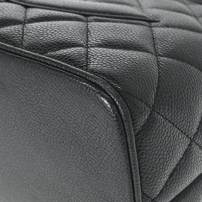 Chanel Black Caviar Skin Medallion Tote Handbag