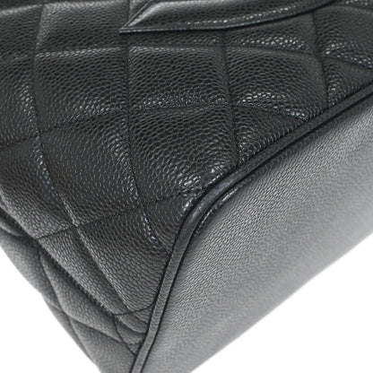 Chanel Black Caviar Skin Medallion Tote Handbag