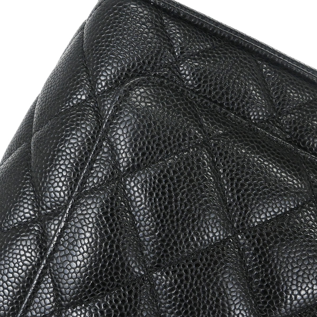 Chanel Black Caviar Skin Medallion Tote Handbag