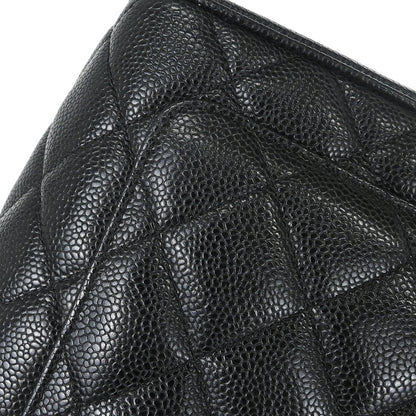 Chanel Black Caviar Skin Medallion Tote Handbag