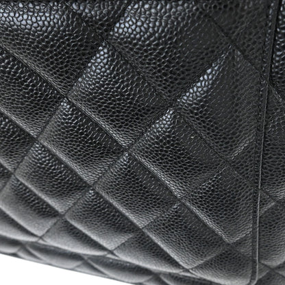 Chanel Black Caviar Skin Medallion Tote Handbag