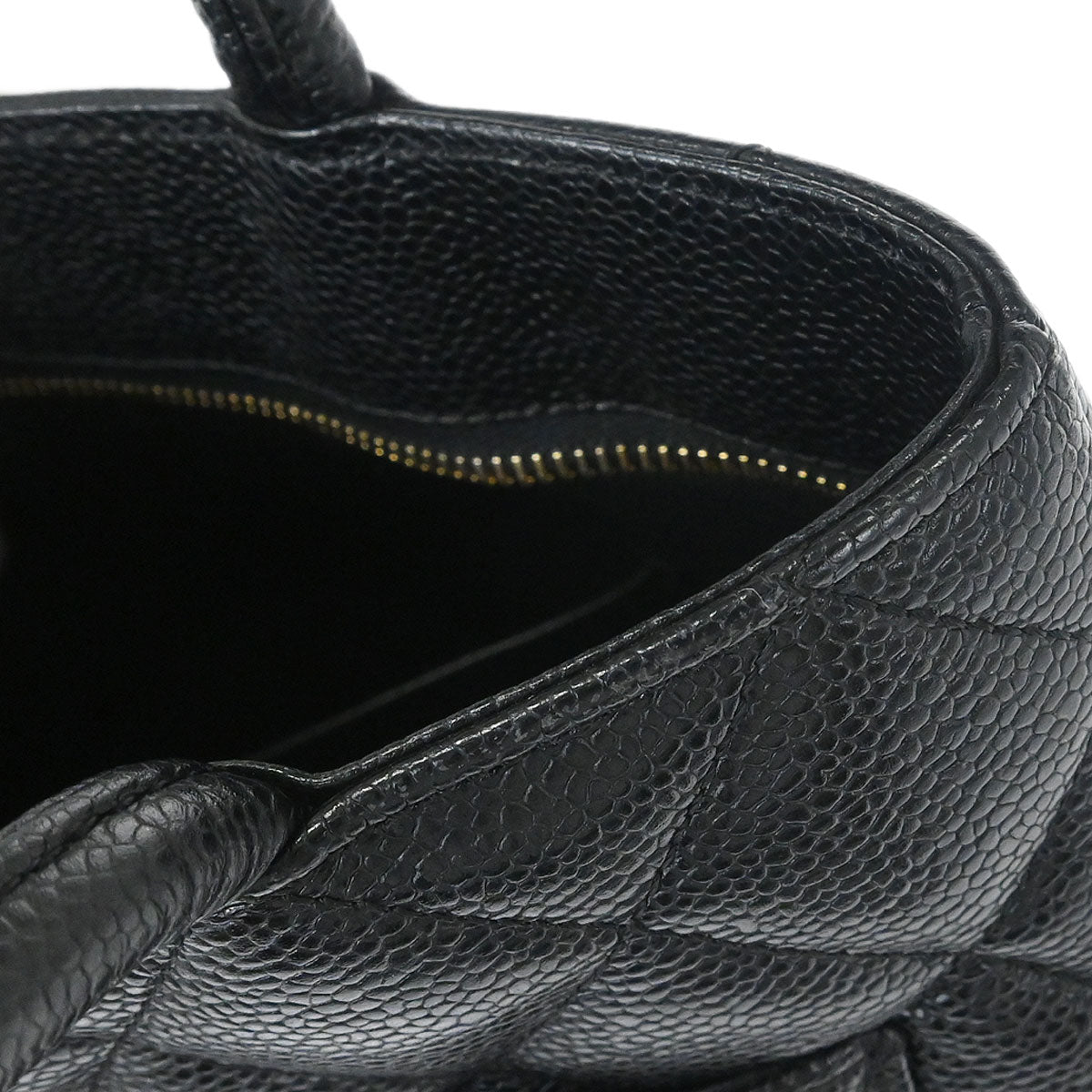 Chanel Black Caviar Skin Medallion Tote Handbag