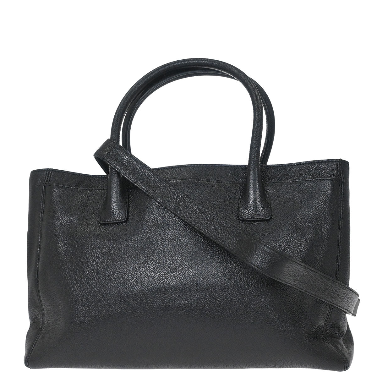 Chanel 2004-2005 Black Calfskin Executive Cerf 2way Shoulder Tote Bag