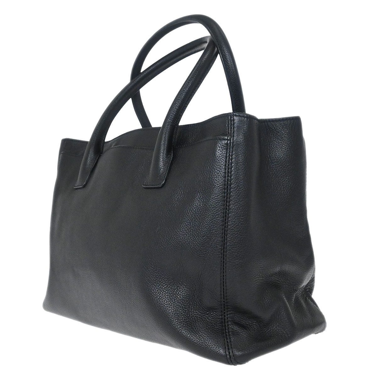 Chanel 2004-2005 Black Calfskin Executive Cerf 2way Shoulder Tote Bag