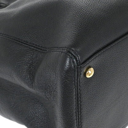Chanel 2004-2005 Black Calfskin Executive Cerf 2way Shoulder Tote Bag