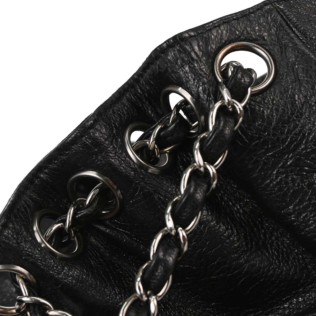 Chanel 2006-2008 Black Luxury Line Accordion Flap Bag Shoulder Bag