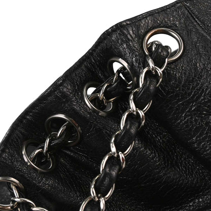 Chanel 2006-2008 Black Luxury Line Accordion Flap Bag Shoulder Bag
