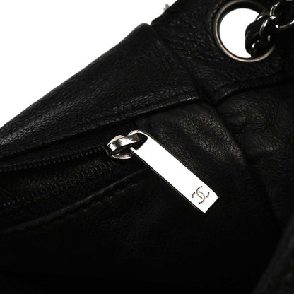 Chanel 2006-2008 Black Luxury Line Accordion Flap Bag Shoulder Bag