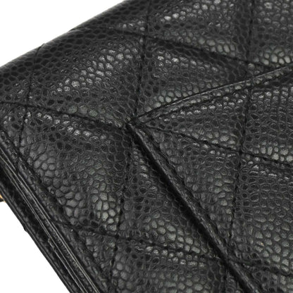 Chanel 2016-2017 Black Caviar Skin WOC Wallet on Chain Bag