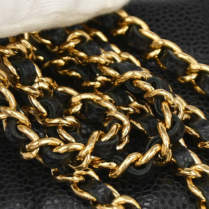 Chanel 2016-2017 Black Caviar Skin WOC Wallet on Chain Bag