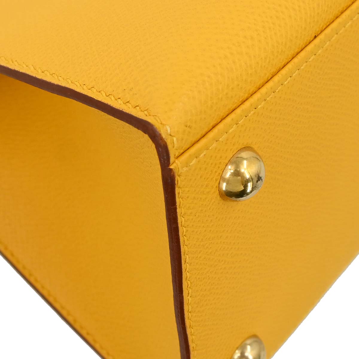Hermes Jaune Courchevel Dalvy 30 MM Handbag
