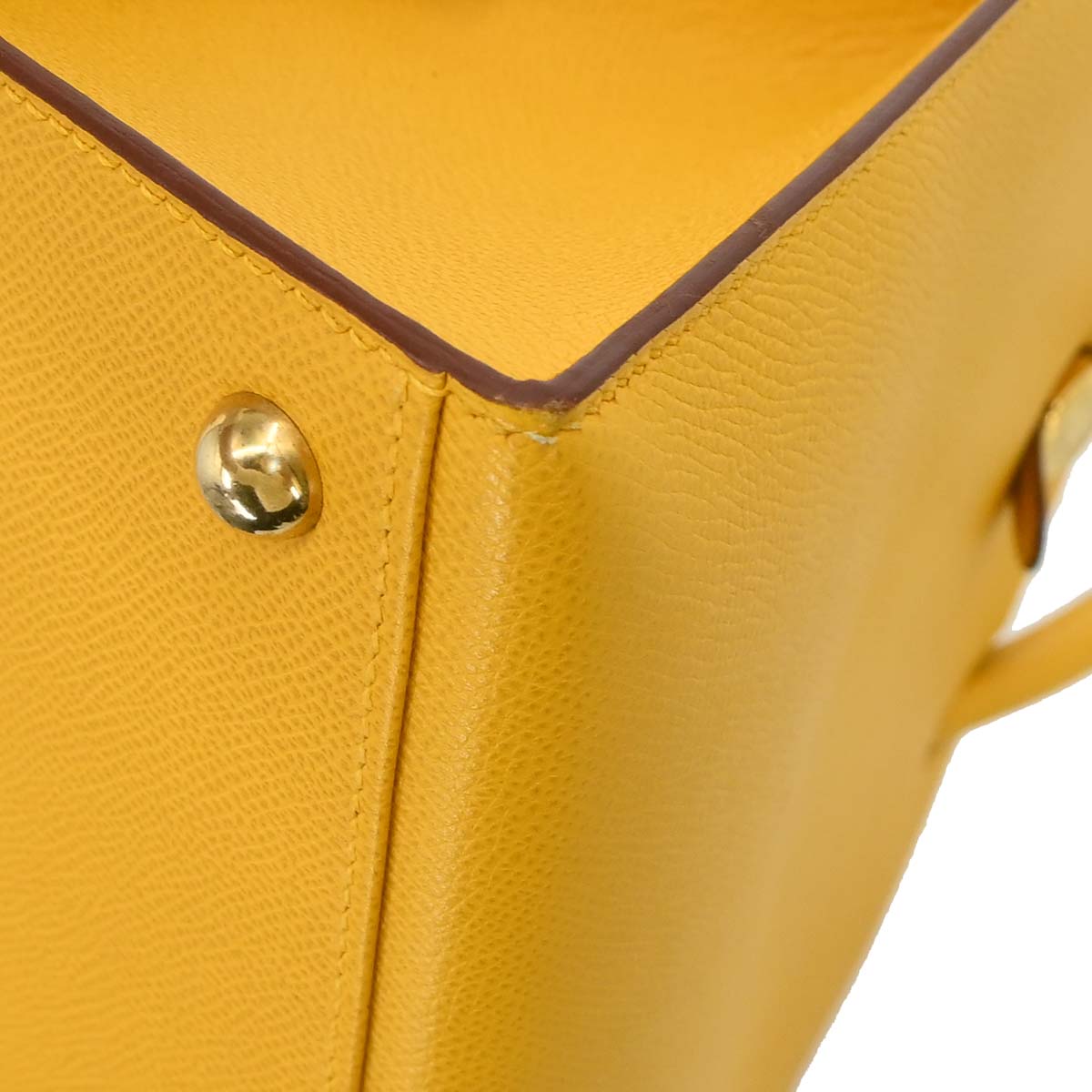 Hermes Jaune Courchevel Dalvy 30 MM Handbag