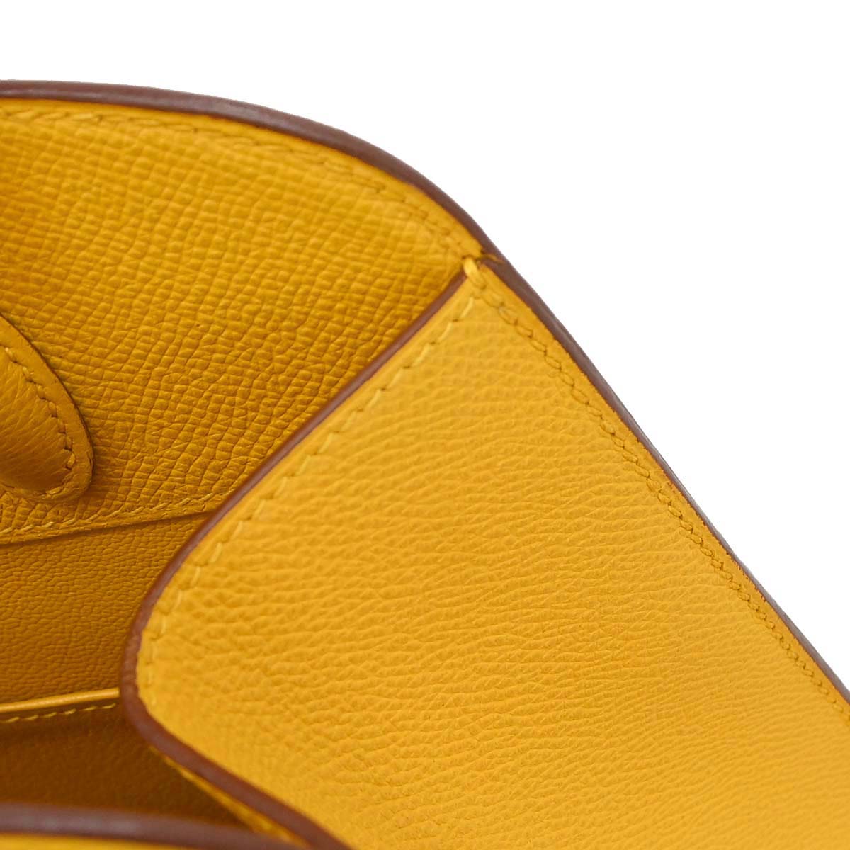Hermes Jaune Courchevel Dalvy 30 MM Handbag