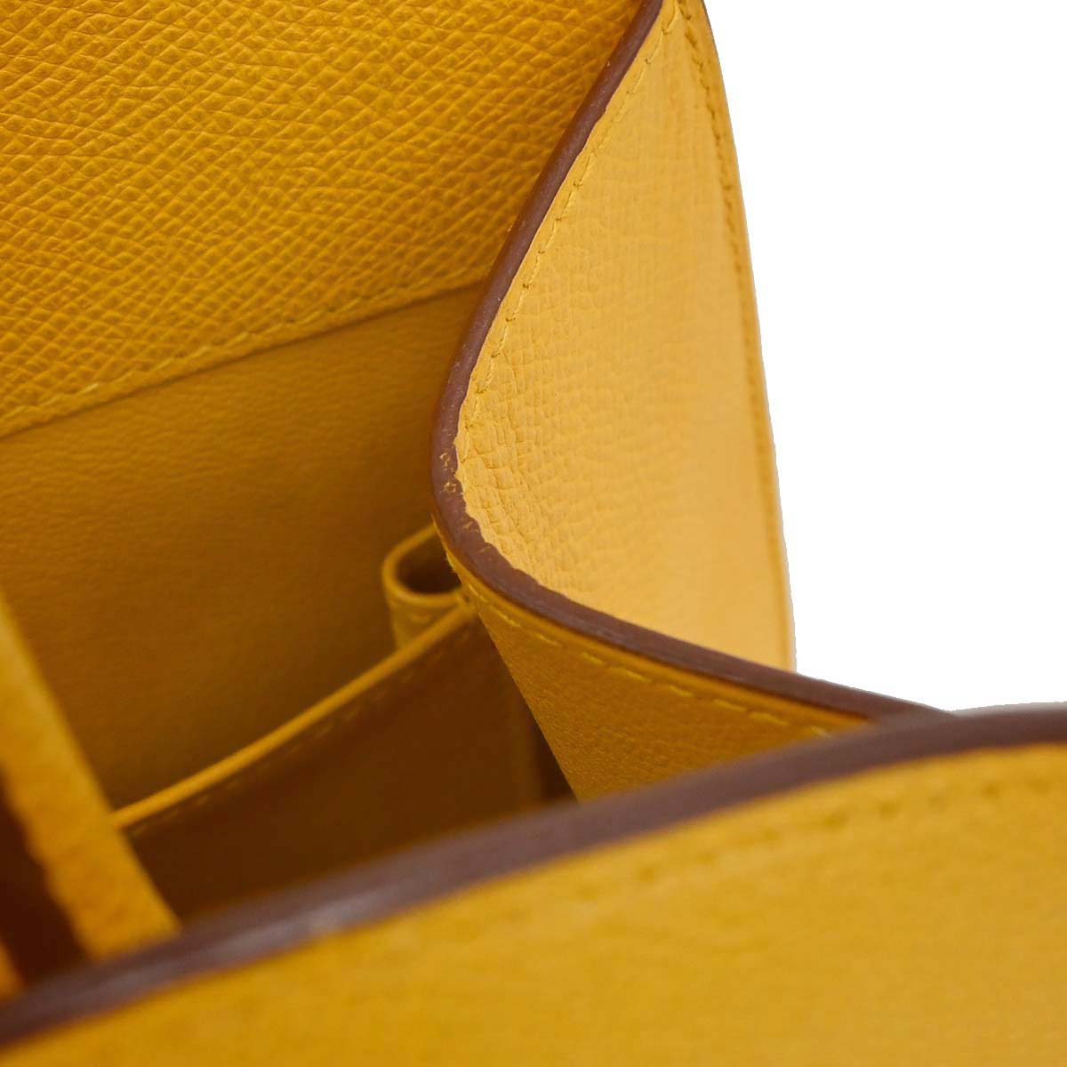 Hermes Jaune Courchevel Dalvy 30 MM Handbag