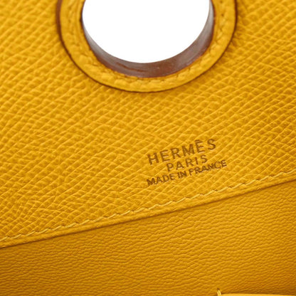 Hermes Jaune Courchevel Dalvy 30 MM Handbag