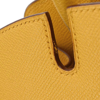 Hermes Jaune Courchevel Dalvy 30 MM Handbag