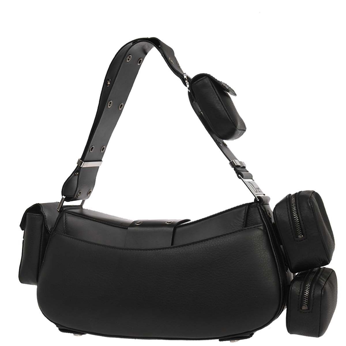 Christian Dior Black Leather Street Chic Columbus Shoulder Bag