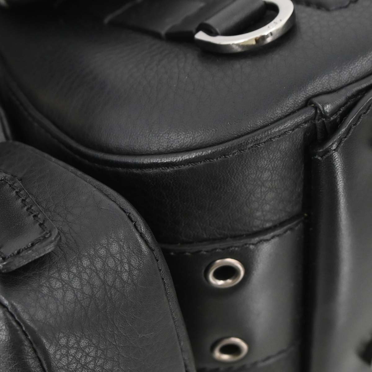 Christian Dior Black Leather Street Chic Columbus Shoulder Bag