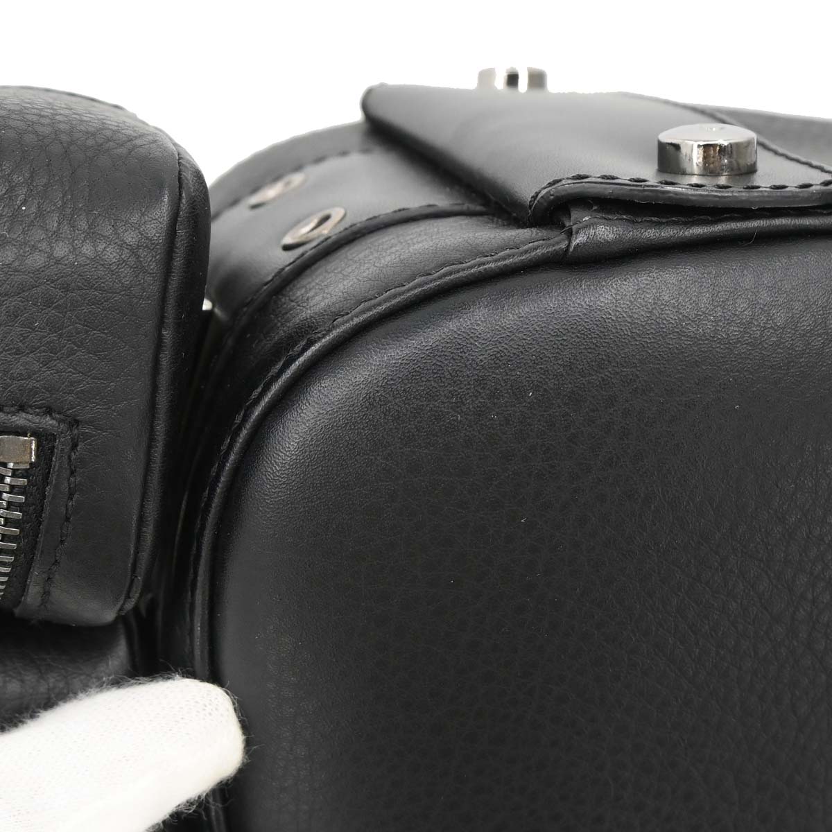 Christian Dior Black Leather Street Chic Columbus Shoulder Bag