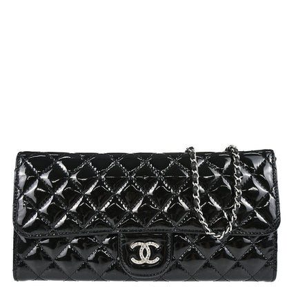 Chanel 2010-2011 Black Patent Leather WOC Wallet on Chain Bag