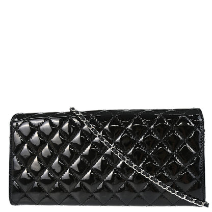 Chanel 2010-2011 Black Patent Leather WOC Wallet on Chain Bag