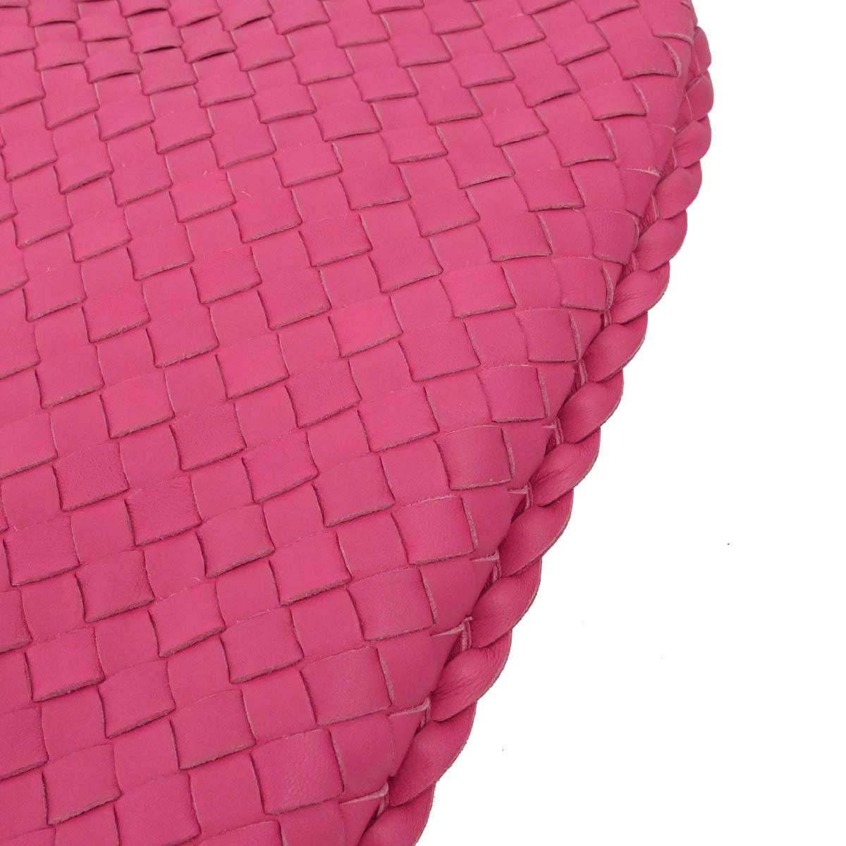 Bottega Veneta Pink Lambskin Intrecciato Hobo Handbag