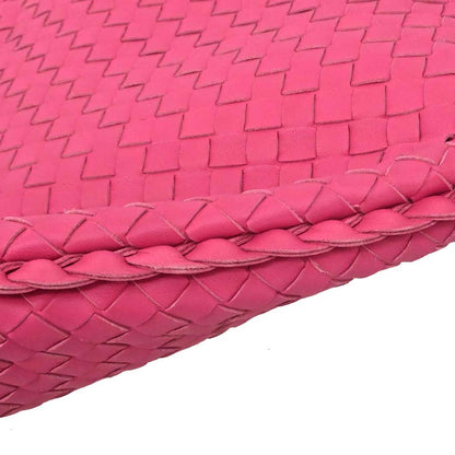 Bottega Veneta Pink Lambskin Intrecciato Hobo Handbag