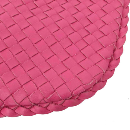 Bottega Veneta Pink Lambskin Intrecciato Hobo Handbag